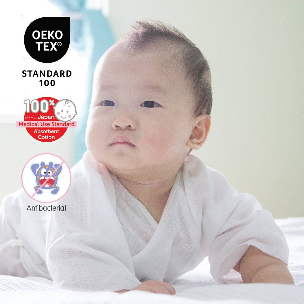 Suzuran Baby Gauze Long Undershirt is made from 100% cotton gauze, our kimono-designed baby undershirt is highly breathable and airy which makes it ideal as baby’s daily wear.